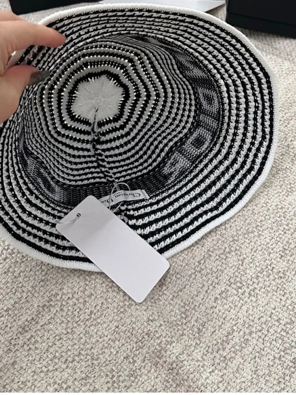 Christian. Dior. Dioriviera D-Tulipe small Brim Cloche Hat
